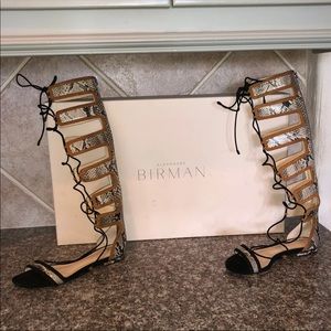 BIRMAN Python Gladiator Sandals 37 EUC